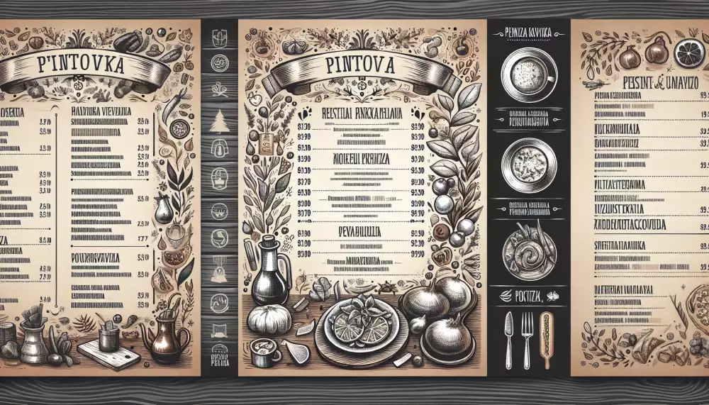 restaurace pintovka menu