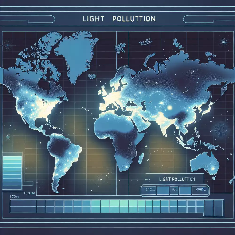 světelné znečištění mapa